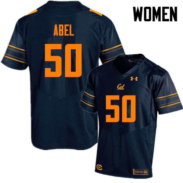 Women #50 Hunter Abel Cal Bears (California Golden Bears College) Football Jerseys Sale-Navy - Click Image to Close